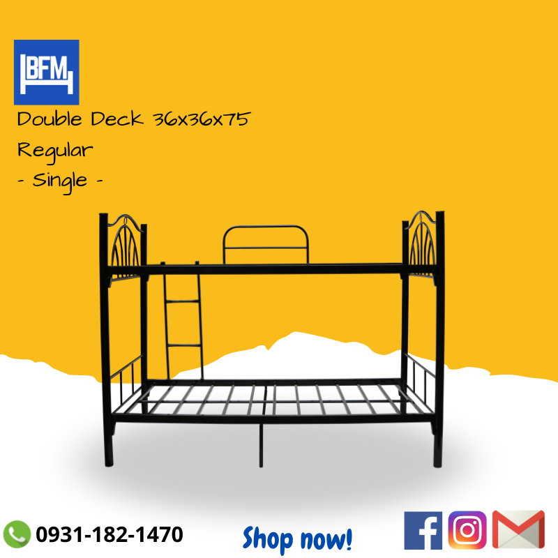 Double Deck Single Size Regular 36x36x75 Bed Frame Master
