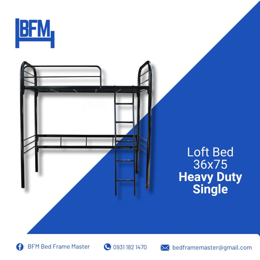 Loft Bed Single Size Heavy Duty 36x75