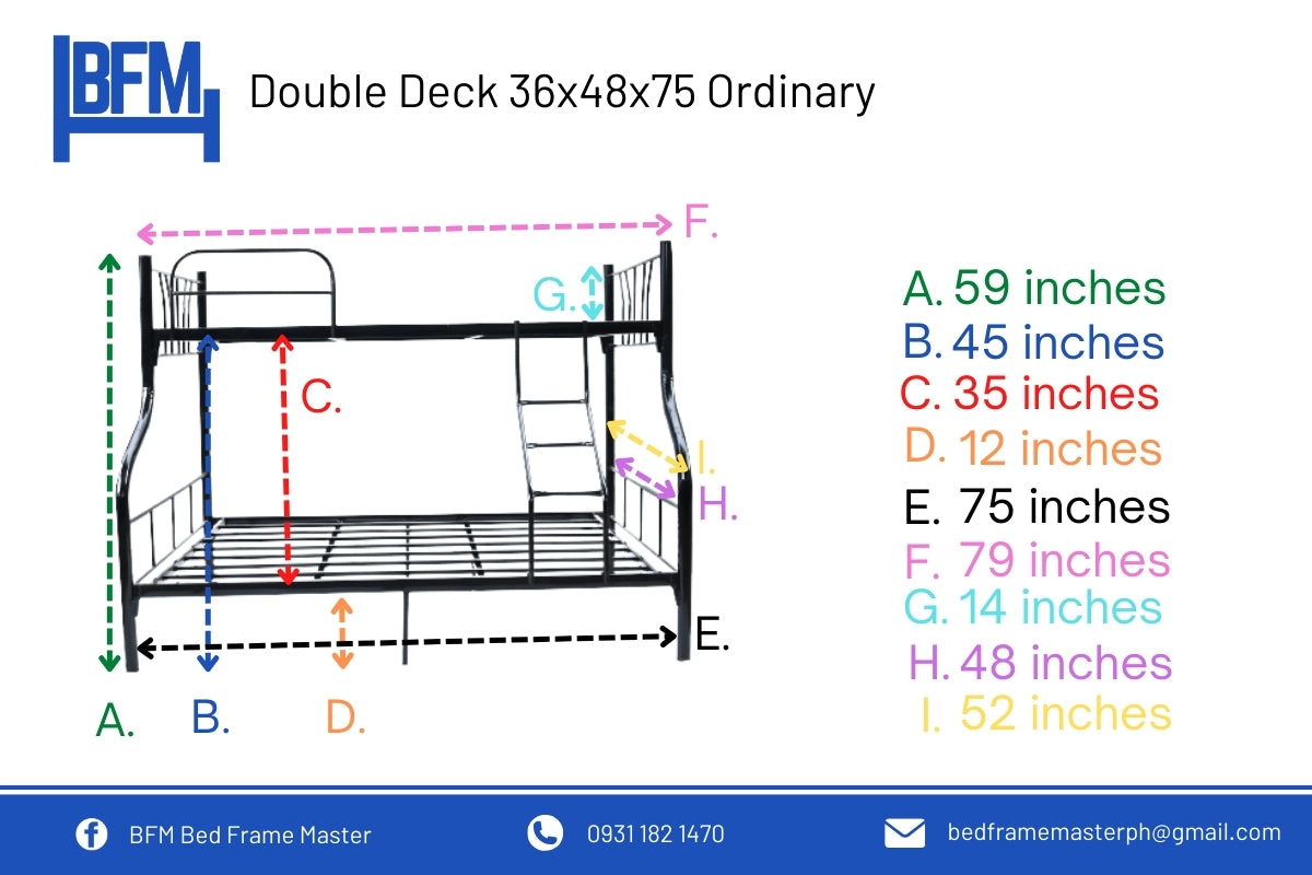 Double Deck Double Size Ordinary 36x48x75