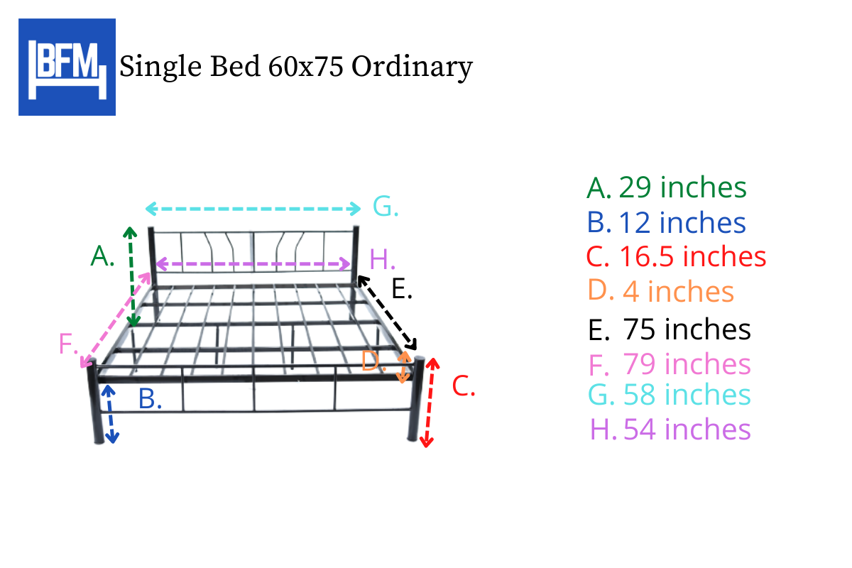 Single Deck Queen Size Ordinary 60x75 Measurement