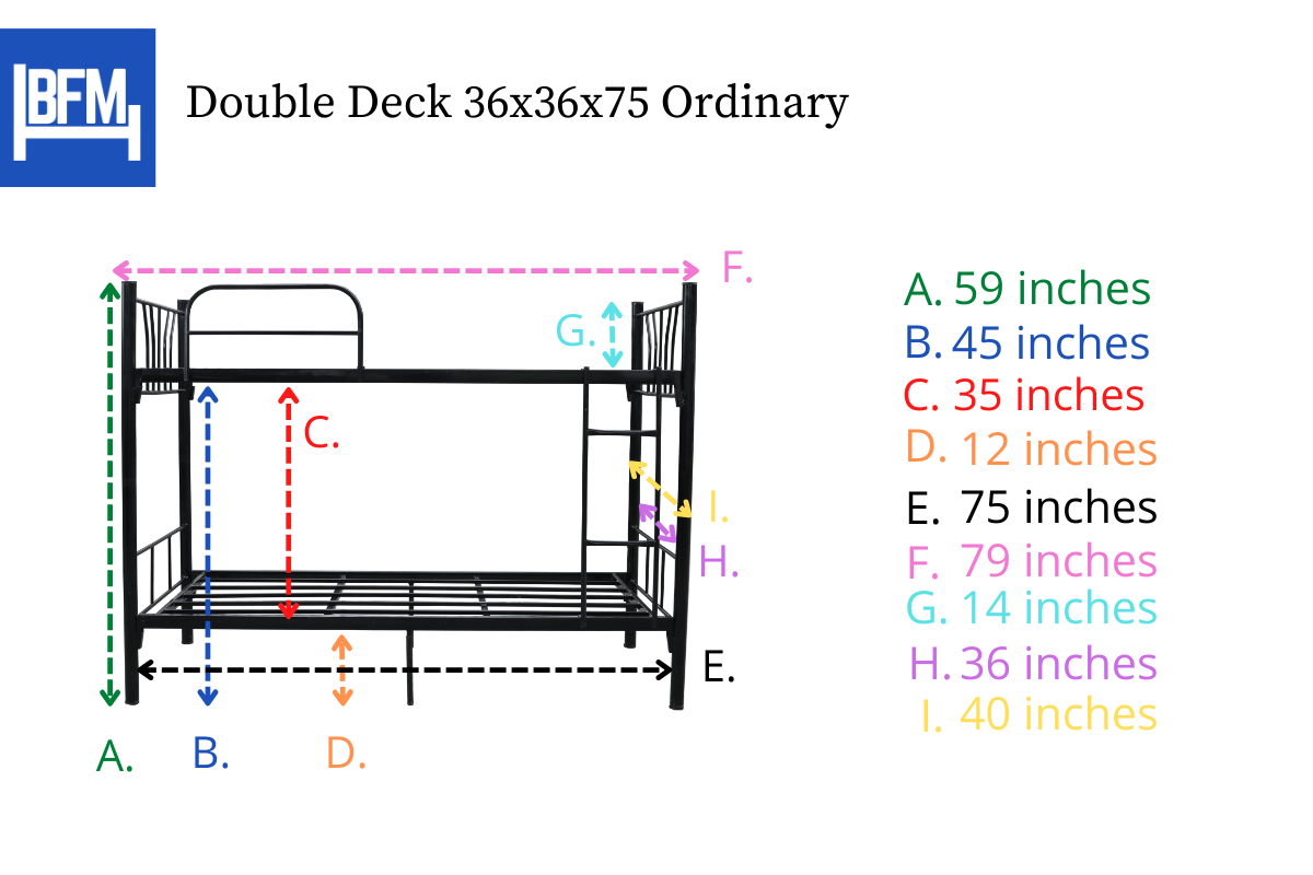 Double Deck Single Size Ordinary 36x36x75 Measurement