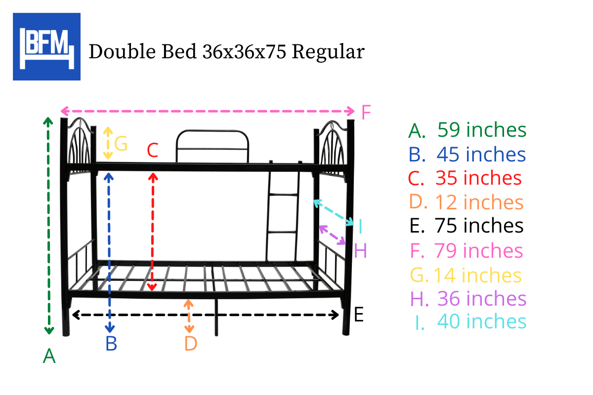 Double Deck Single Size Regular 36x36x75