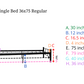 Single Deck Single Size Regular 36x75 Measurement