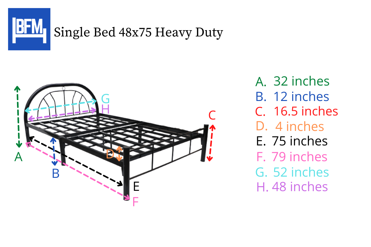 Single Deck Double Size Heavy Duty 48x75 Measurement