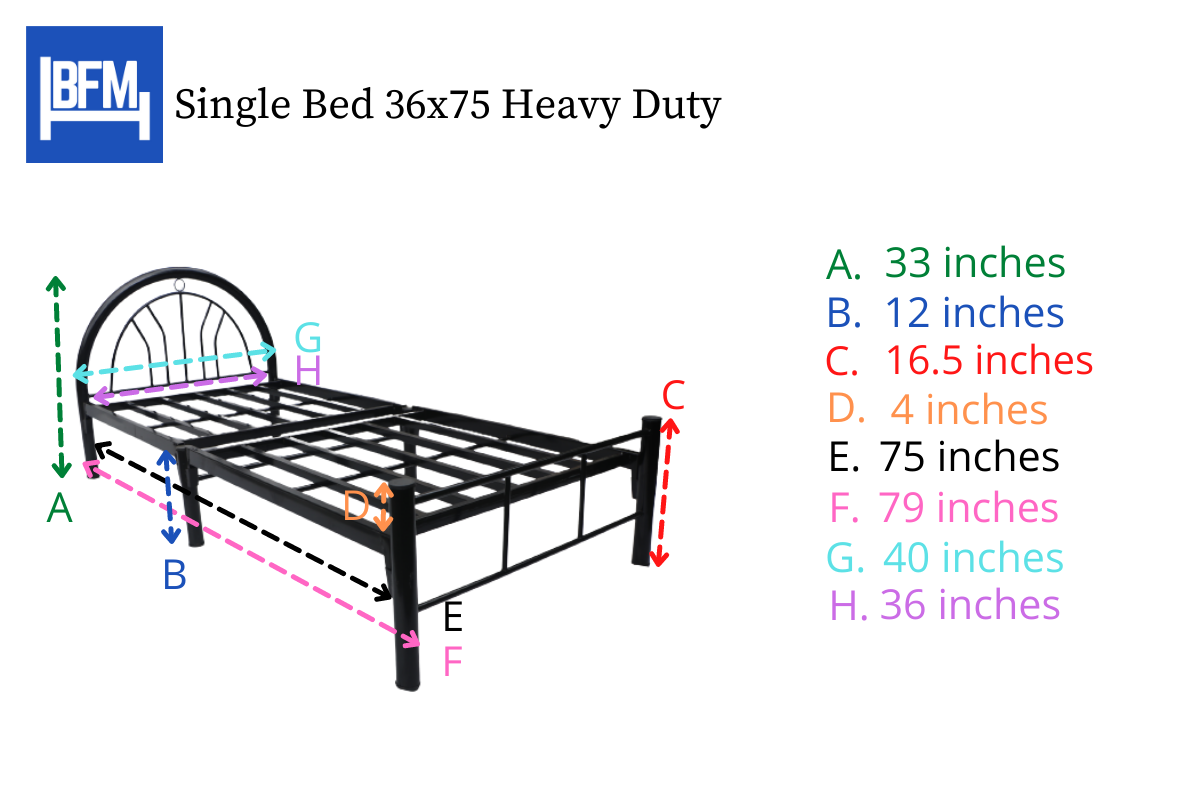 Single Deck Single Size Heavy Duty 36x75 Measurement